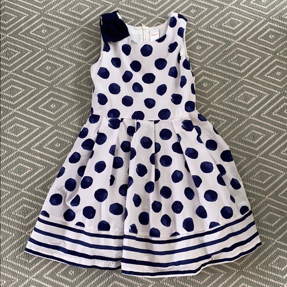 Gymboree Other - Gymboree navy/white polka dot dress EUC